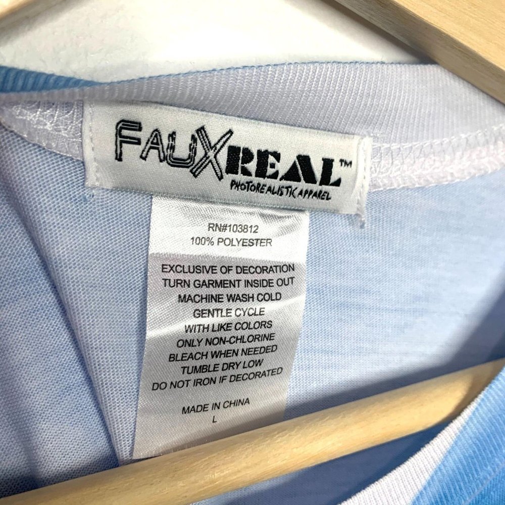 Faux Tuxedo T-Shirt Realistic Novelty Size Large - Picture 5 of 6